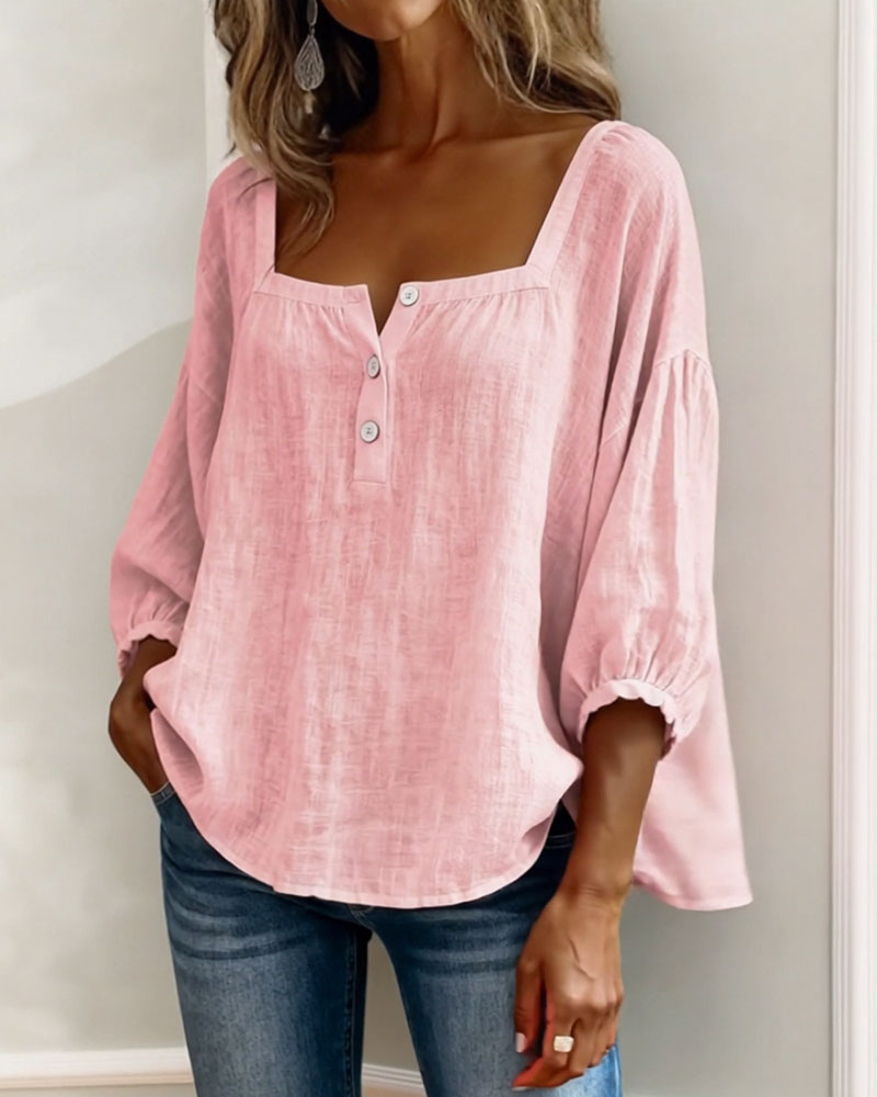 Orlinda | Stilvolle, lässige Bluse mit Puffärmeln