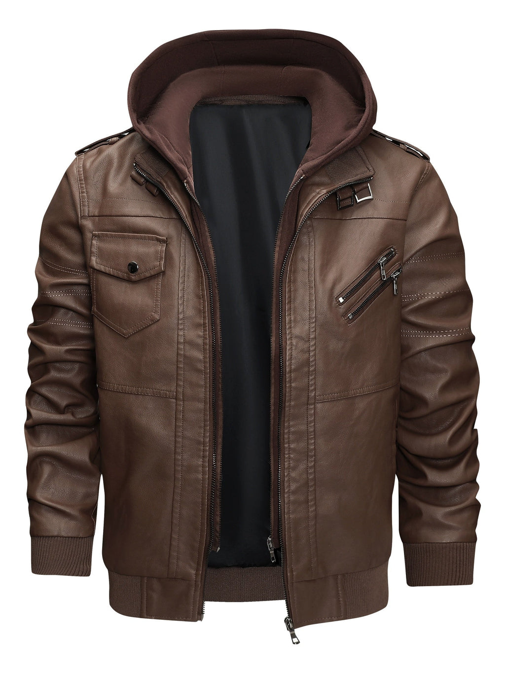 Donovan | Mehrlagige Kapuzen-Moto-Jacke