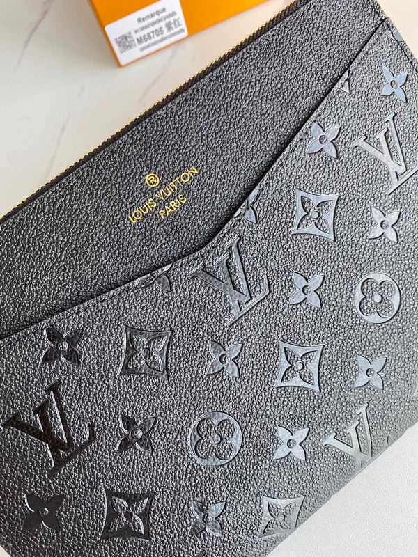 Louis Vuitton Daily Pouch – Monogram Empreinte Leather Black