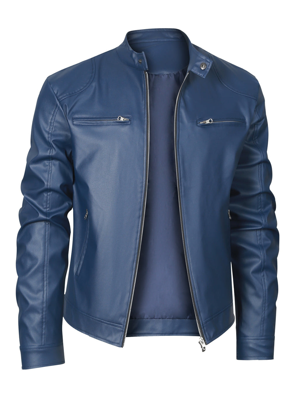 Wallace | Moto-Jacke mit Stehkragen