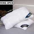Luxury Hotel Pillows 2-Pack, King & Queen Size, Polyester Fill, Satin Cover, Deep Sleep Neck Support