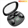 Wireless Earbuds MSHUKCOE 2-in-1 Mini Sleep Style with Touch Controls and Black, Khaki or Purple Choices