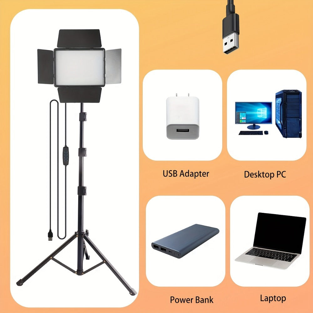 LED Fill Light Kit Studio Photography Lighting Set 10-Inch Square Dimmable 3 Color Modes for an Everyday Personal Care Routine