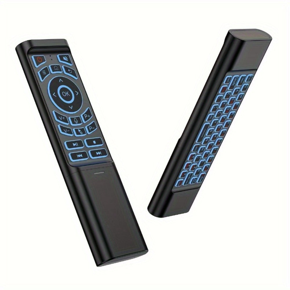 Mini Wireless Keyboard Remote Control Tri-Mode - Bluetooth & 2.4G Dual Channel, 7-Color Backlight