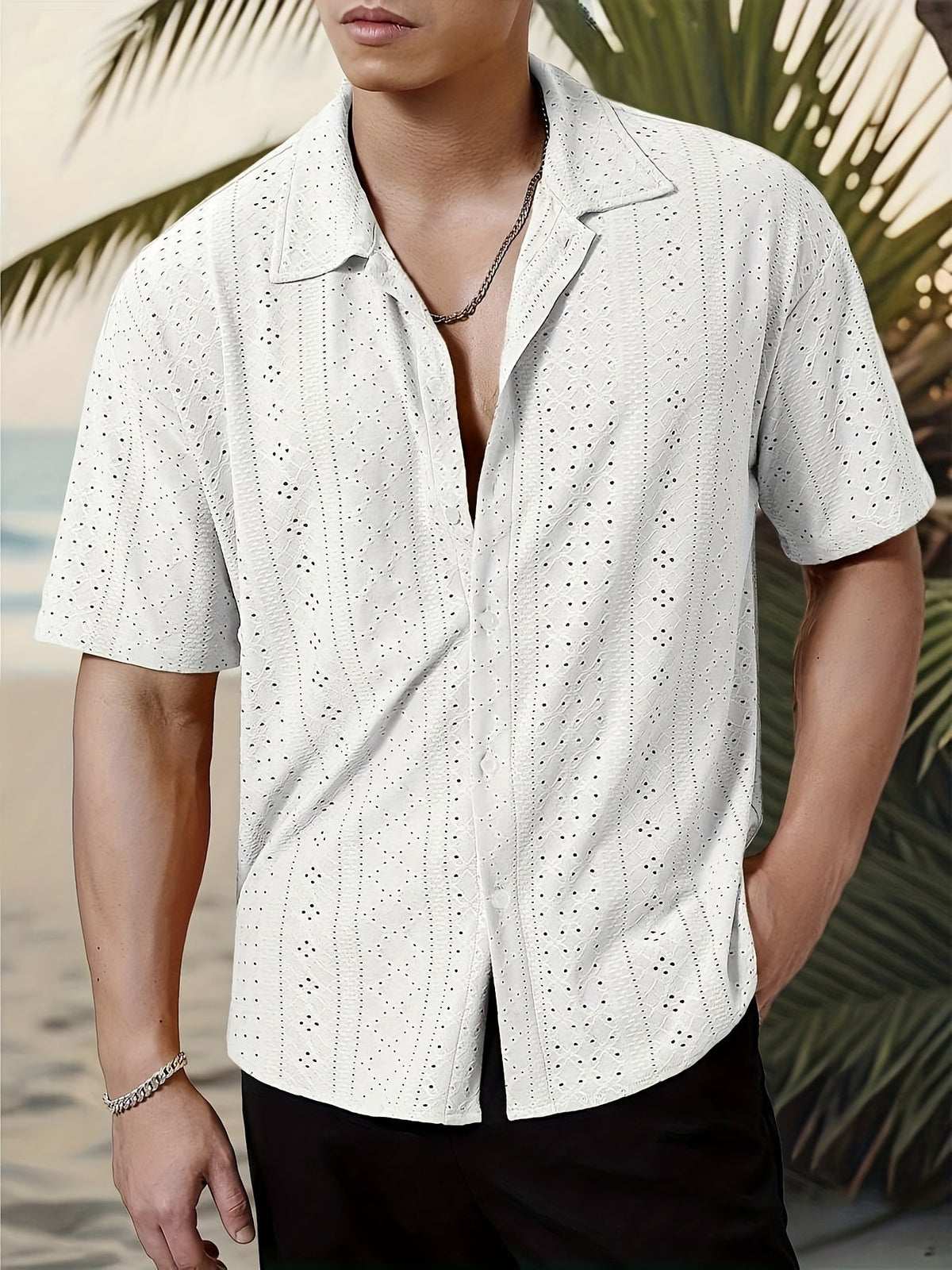 Rhett | Textured Short-Sleeve Casual Shirt