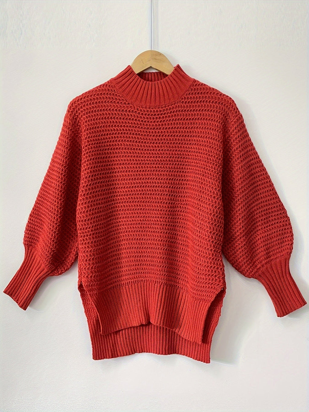 Faye | Strukturierter Pullover mit hohem Kragen
