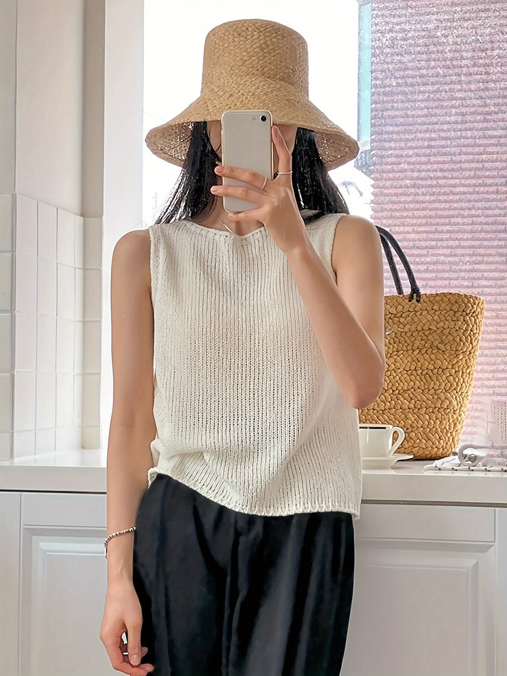 Juniper | Entspanntes ärmelloses Stricktop