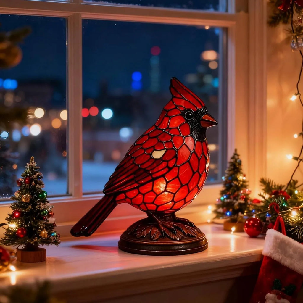 Vintage Red Bird Night Light