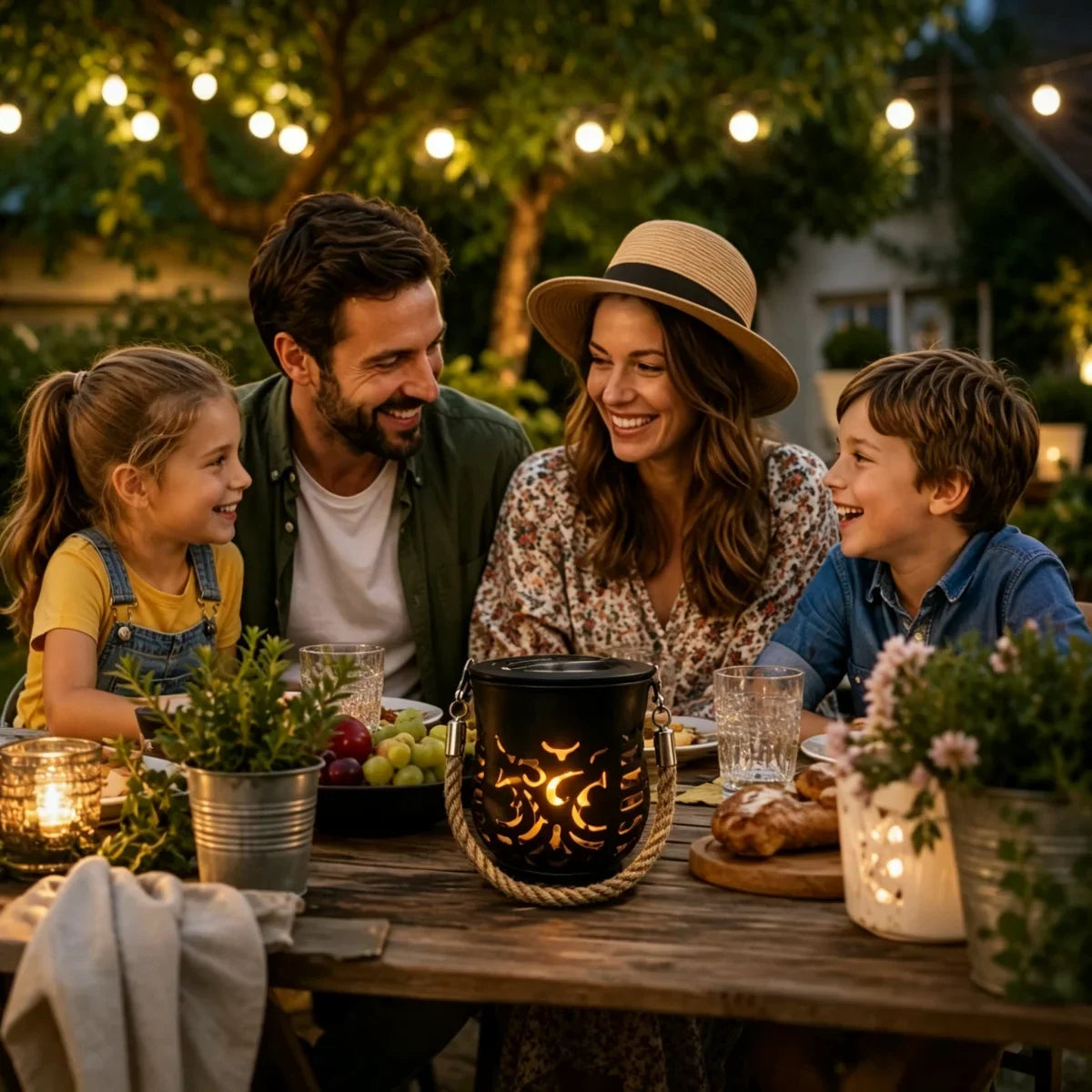 Solar Flame Effect Hanging Lantern
