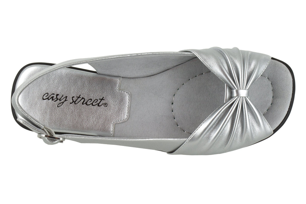 Easy Street Women's Fantasia Silver Slingback Sandals