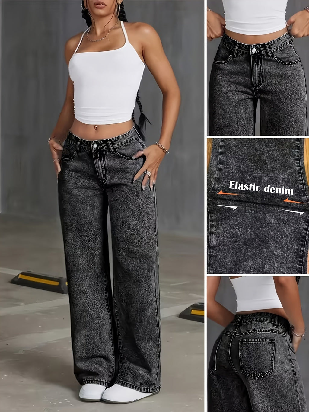 Annabel | Gerade geschnittene Jeans mit weitem Bein