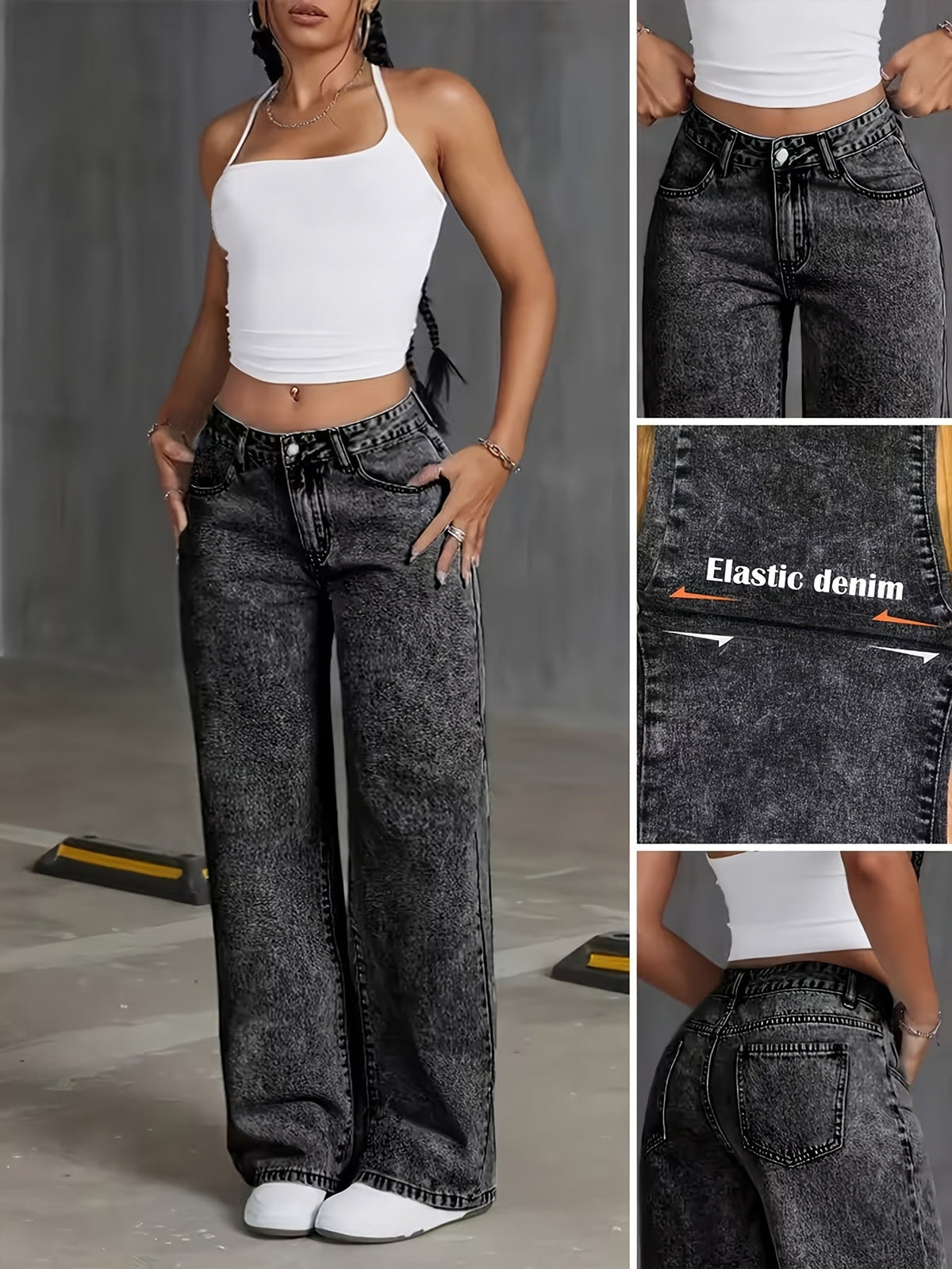 Annabel | Gerade geschnittene Jeans mit weitem Bein