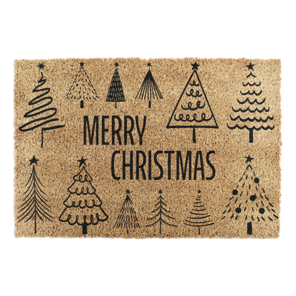 Merry Christmas Tree Pattern Coir - Coir Doormat