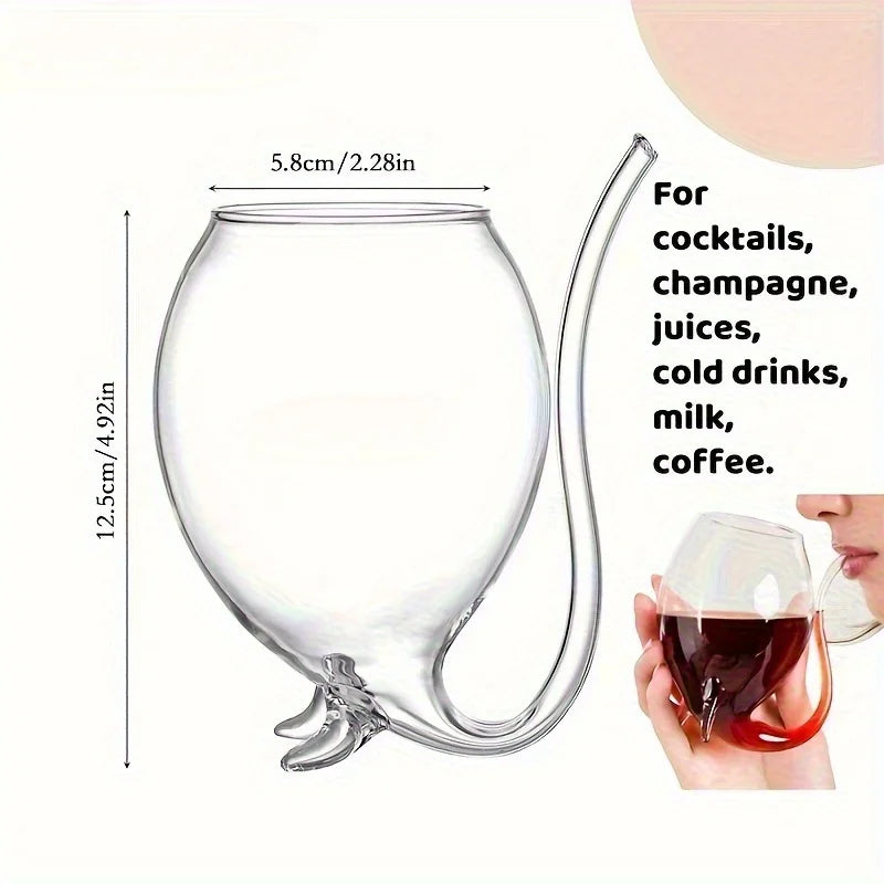 Unique Snake Shape Glass Cocktail Cup