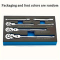 6-Piece Ratchet Wrench Set 1/4" 3/8" 1/2" Drive – Rotating Head Ratchet with Extension Bar, Chrome-Plated Stainless Steel, EVA Foam Storage Case | No Battery Required