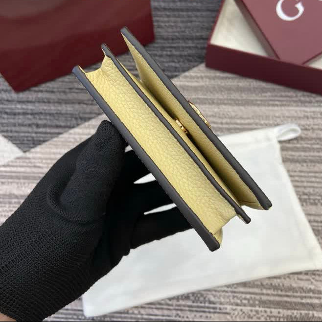 Gucci GG Marmont Card Wallet — GG Supreme Canvas & Cream