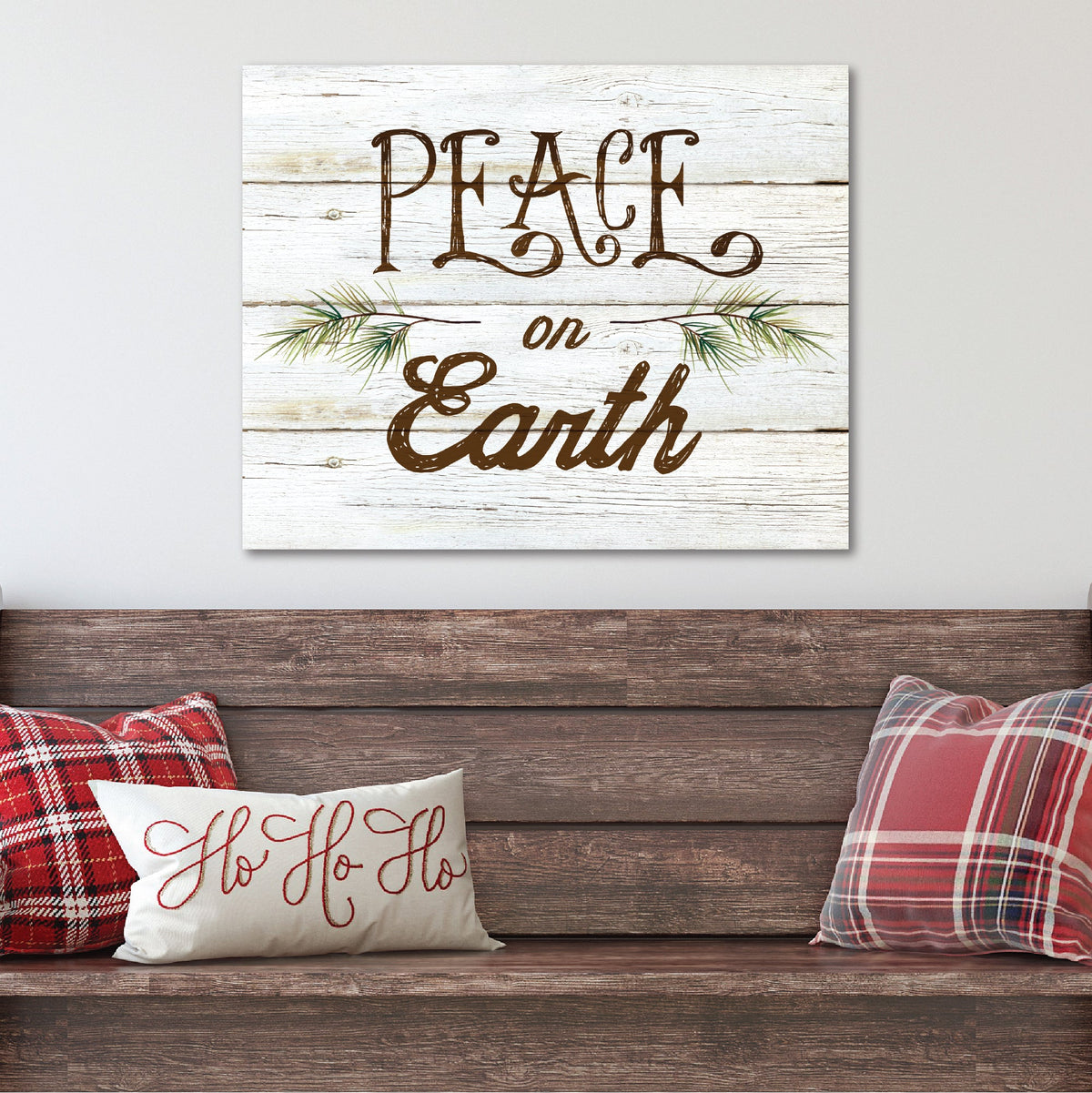 Peace on Earth Sprigs Gallery-Wrapped Canvas Wall Art