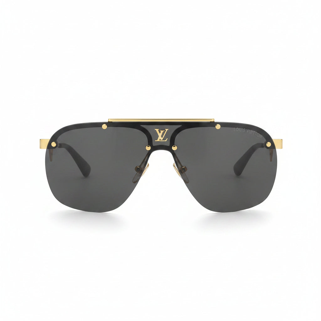 Louis Vuitton Shield Sunglasses — Black & Gold
