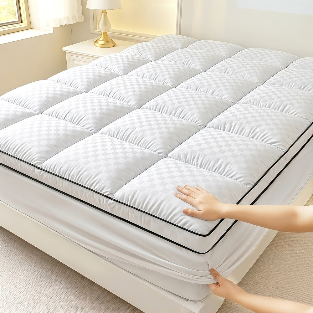 Quilted Fitted Mattress Protector in Four Colors and Twin through California King Size Checkouts