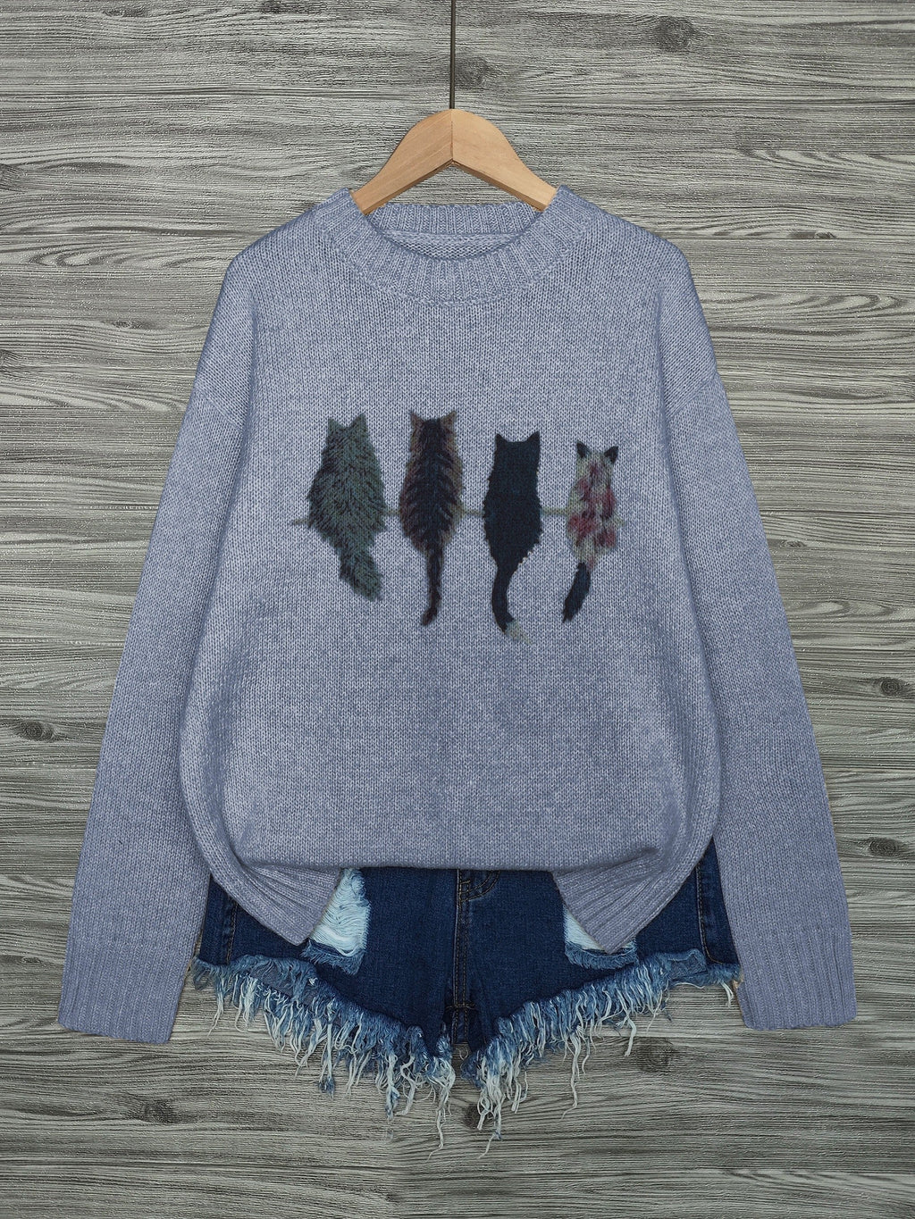 Talia | Gemütlicher Pullover mit Katzenmuster