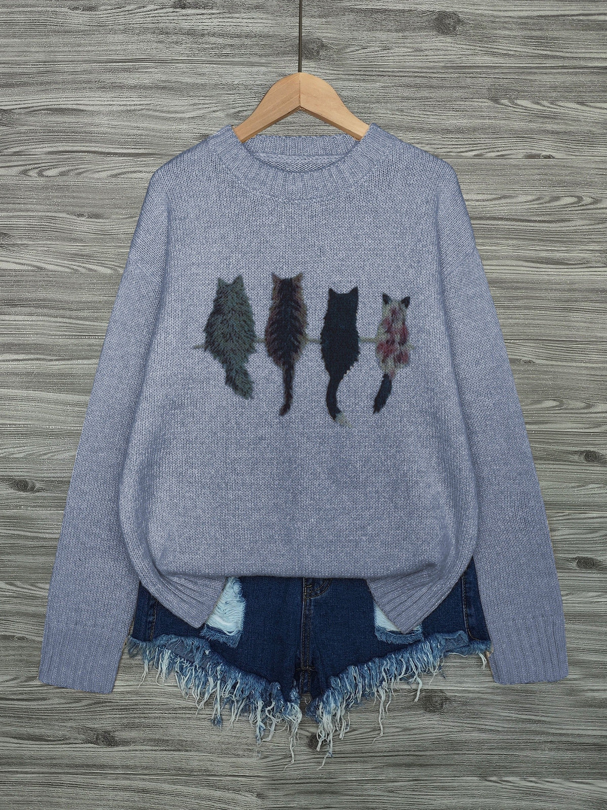 Talia | Gemütlicher Pullover mit Katzenmuster