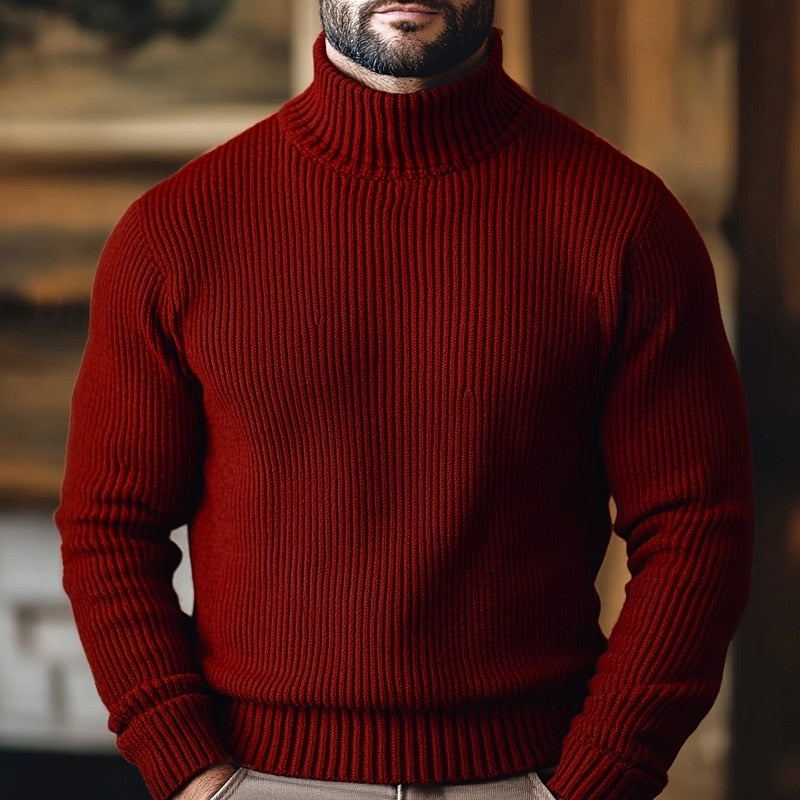 Dean | Gerippter Rollkragenpullover