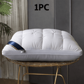 Tufted Bed Pillow in White or Grey with 1-, 2- and 4-Piece Checkout Options and Zipper Detail
