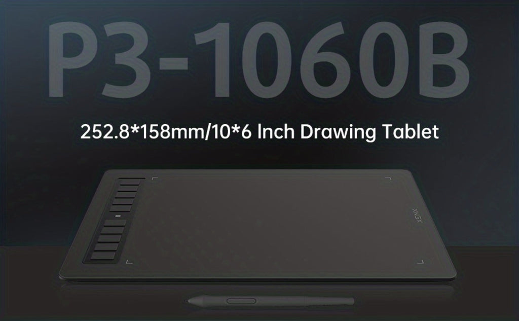 Graphics Drawing Tablet, XENX 10 x 6.22 Inch, 8192 Pressure Sensitivity Battery-Free Passive Stylus