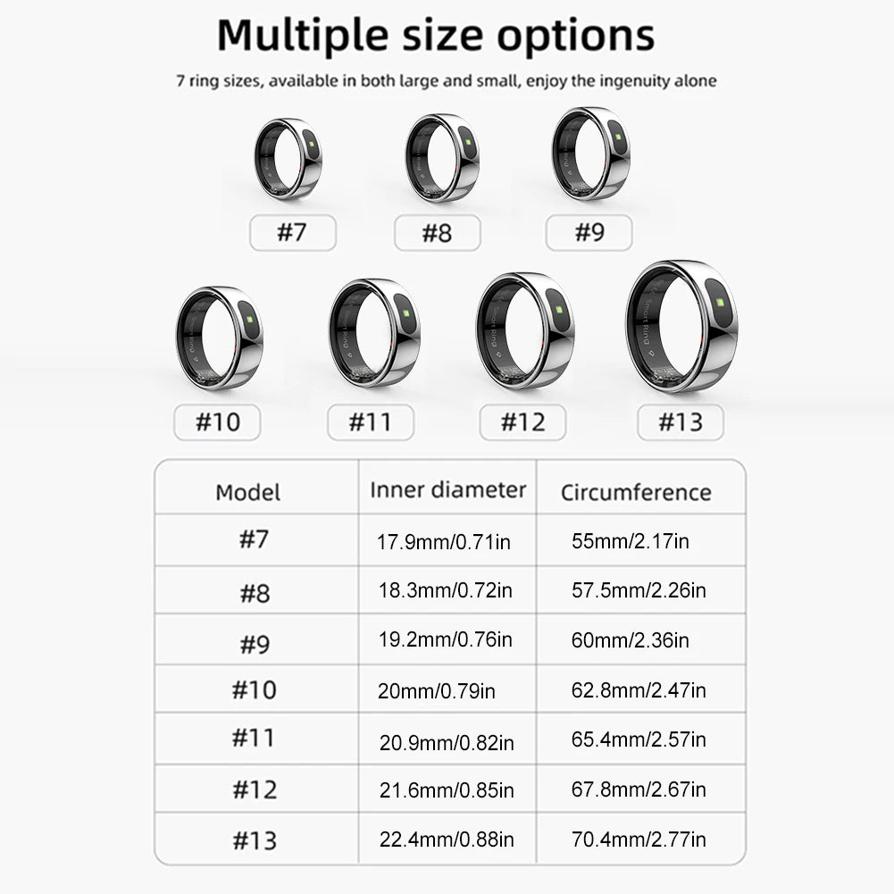 Smart Ring Health Sleep Monitor Waterproof Fitness Tracker