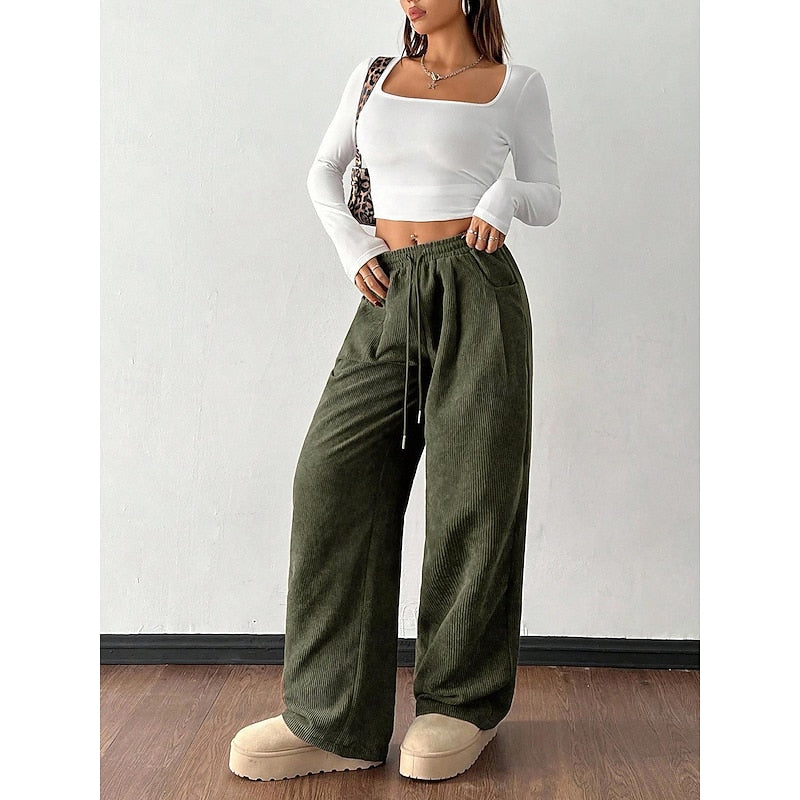 Della | Lockere Hose mit weitem Bein und hoher Taille