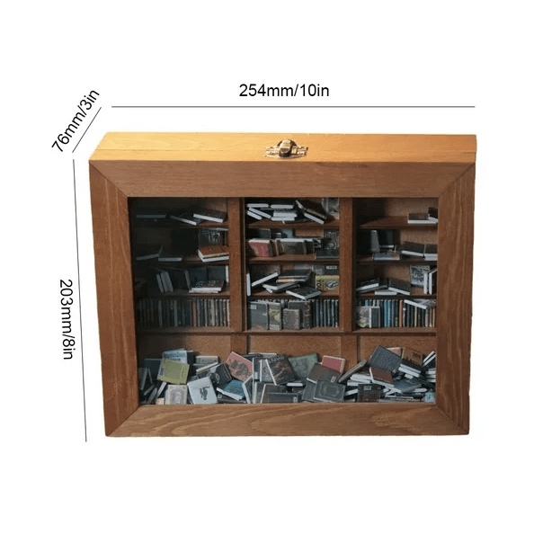Anxiety Bookshelf with 260 Mini Books