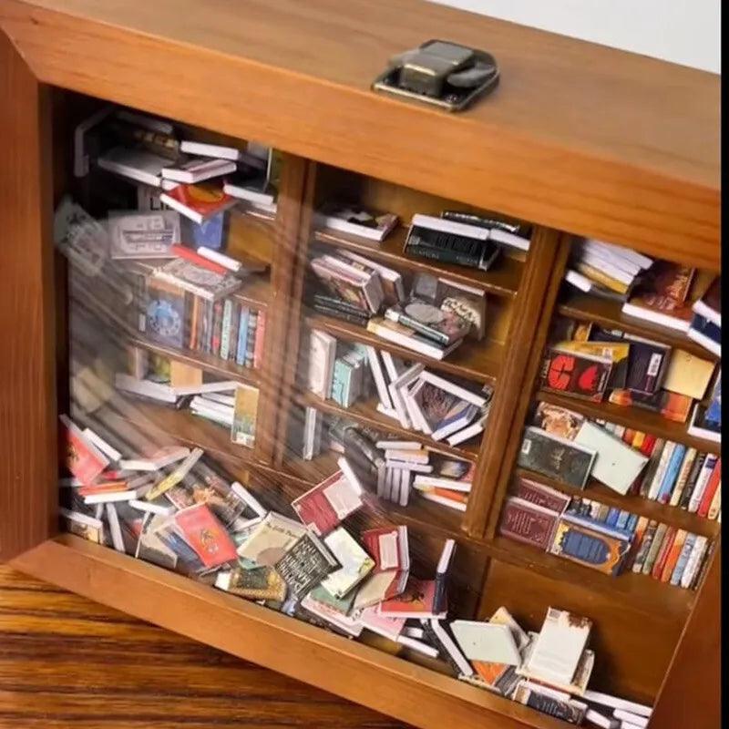 Anxiety Bookshelf with 260 Mini Books