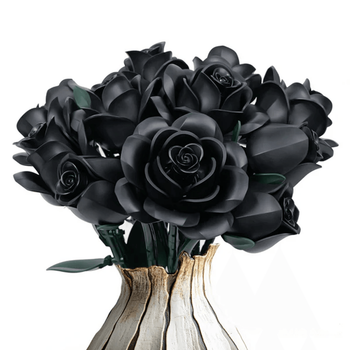 Eternal Black Rose Bouquet Building Blocks