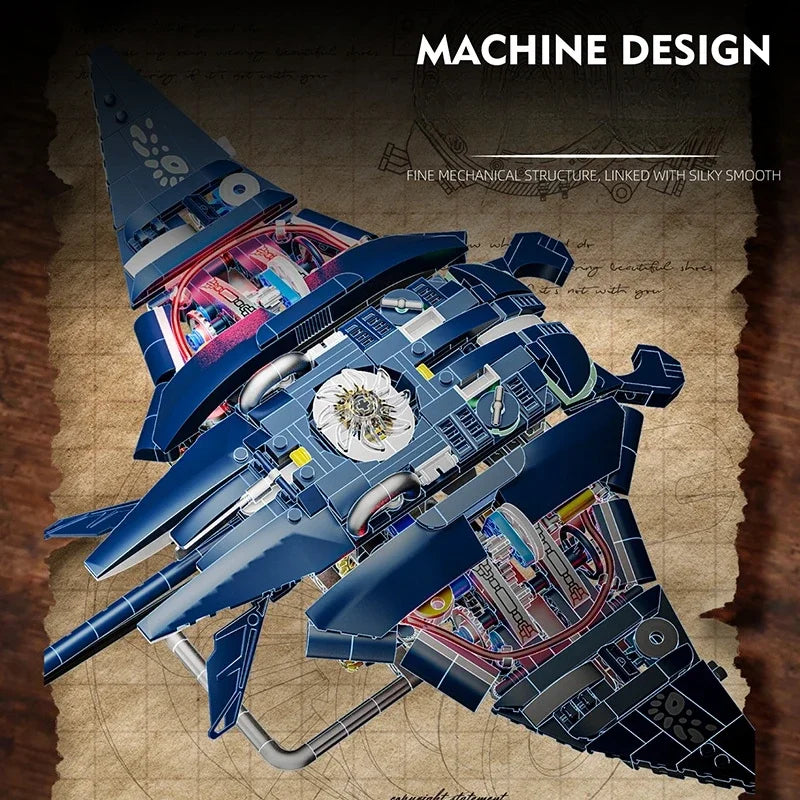 Mechanical Devil Fish Building Blocks Set