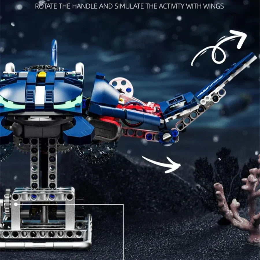 Mechanical Devil Fish Building Blocks Set