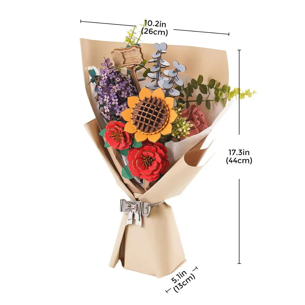 Eternal Bloom 3D Wooden Puzzle Bouquet