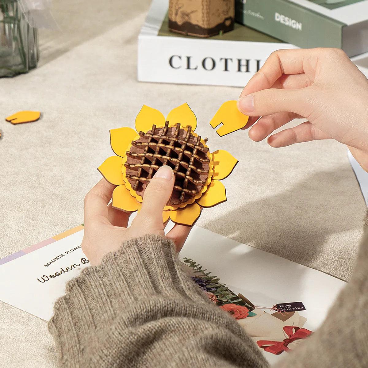 Eternal Bloom 3D Wooden Puzzle Bouquet