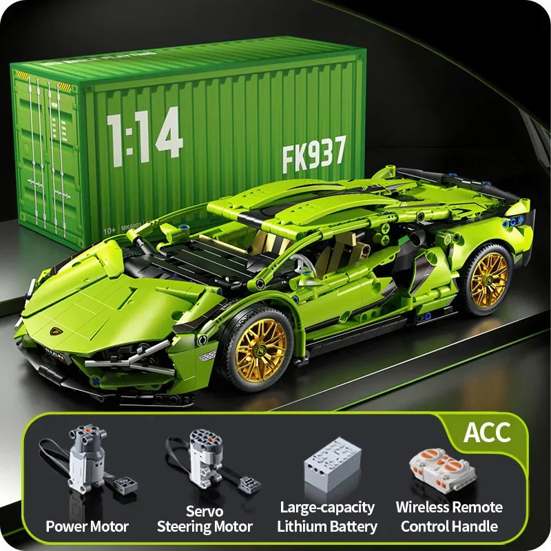 FK937 1:14 RC Supercar Building Blocks Kit