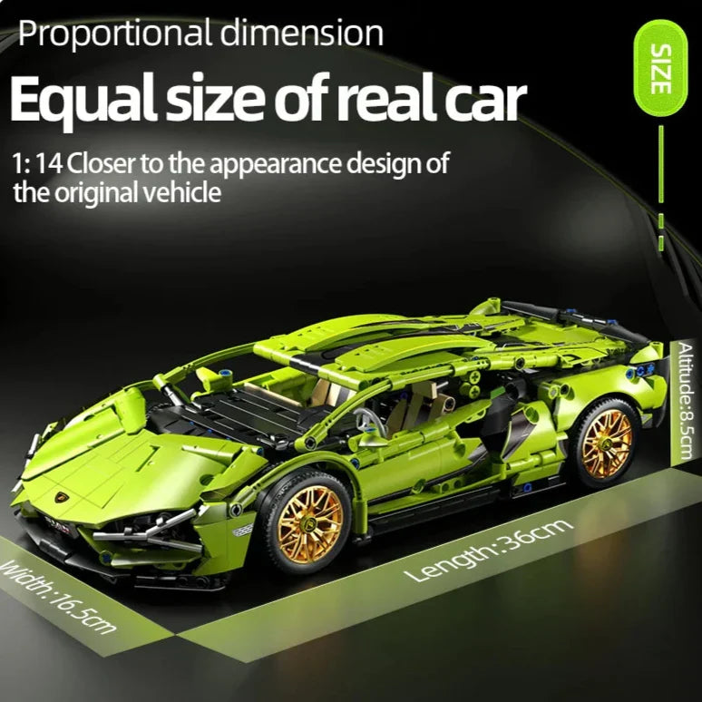 FK937 1:14 RC Supercar Building Blocks Kit