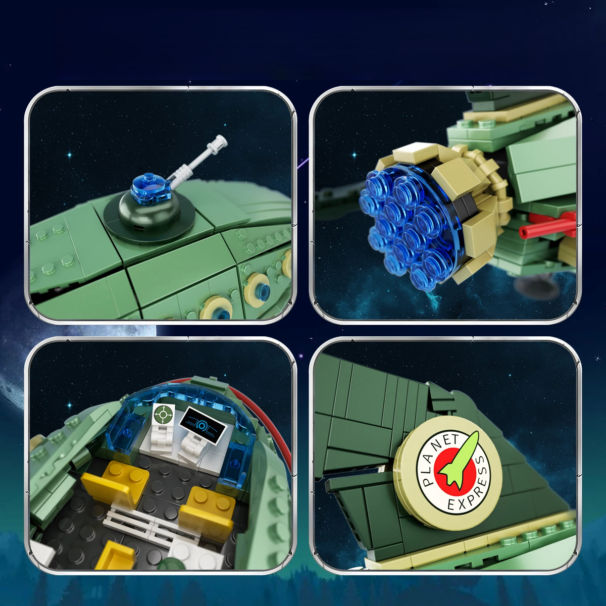 Galactic Express Spaceship Building Blocks Set
