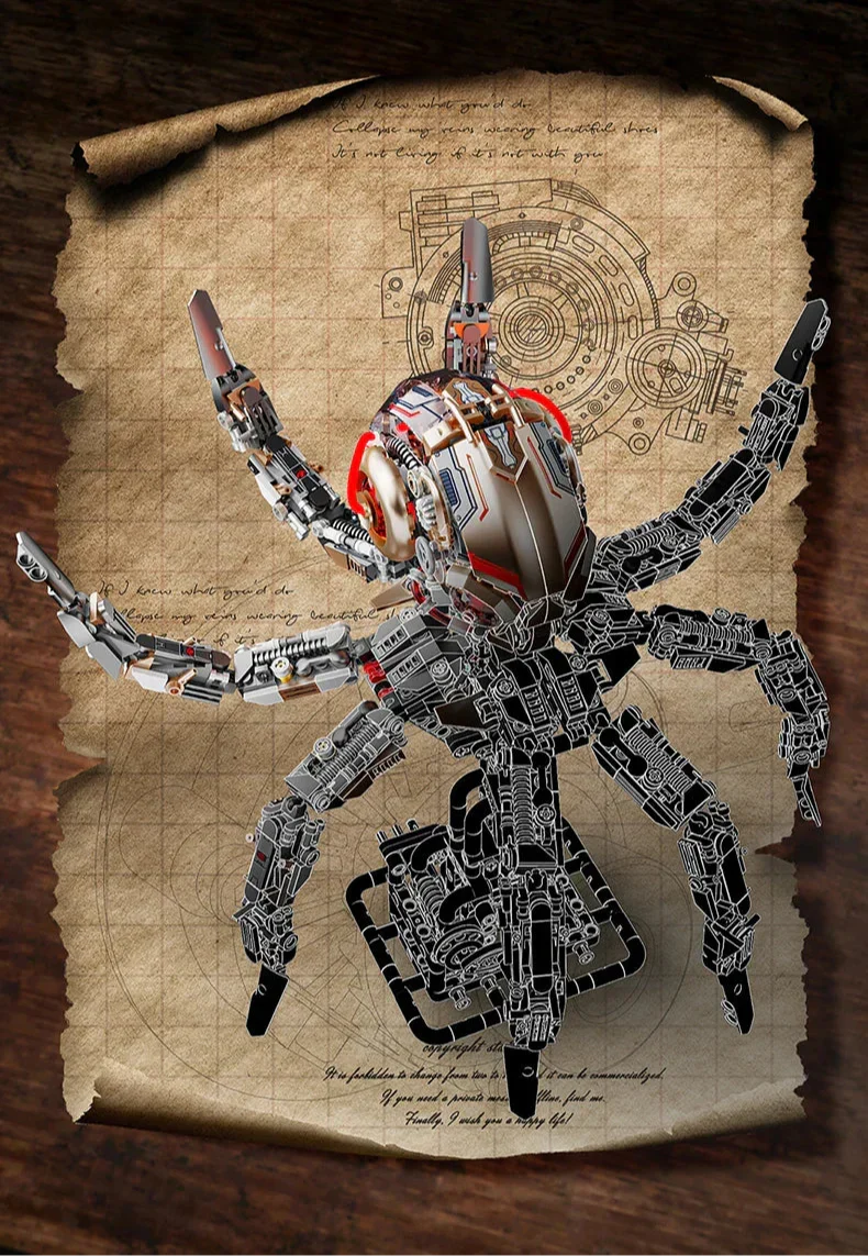Mechanical Octopus Building Blocks Set