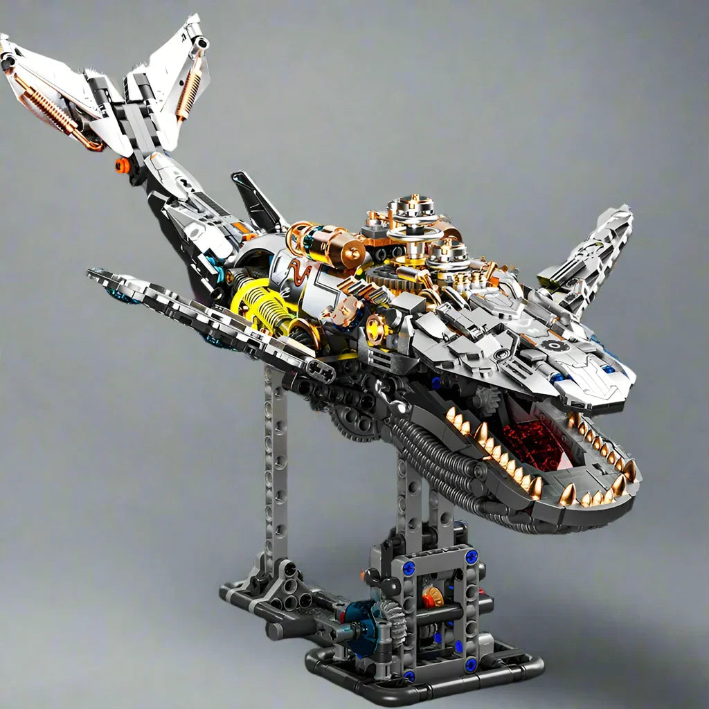 Mechanical Whale Building Blocks Set