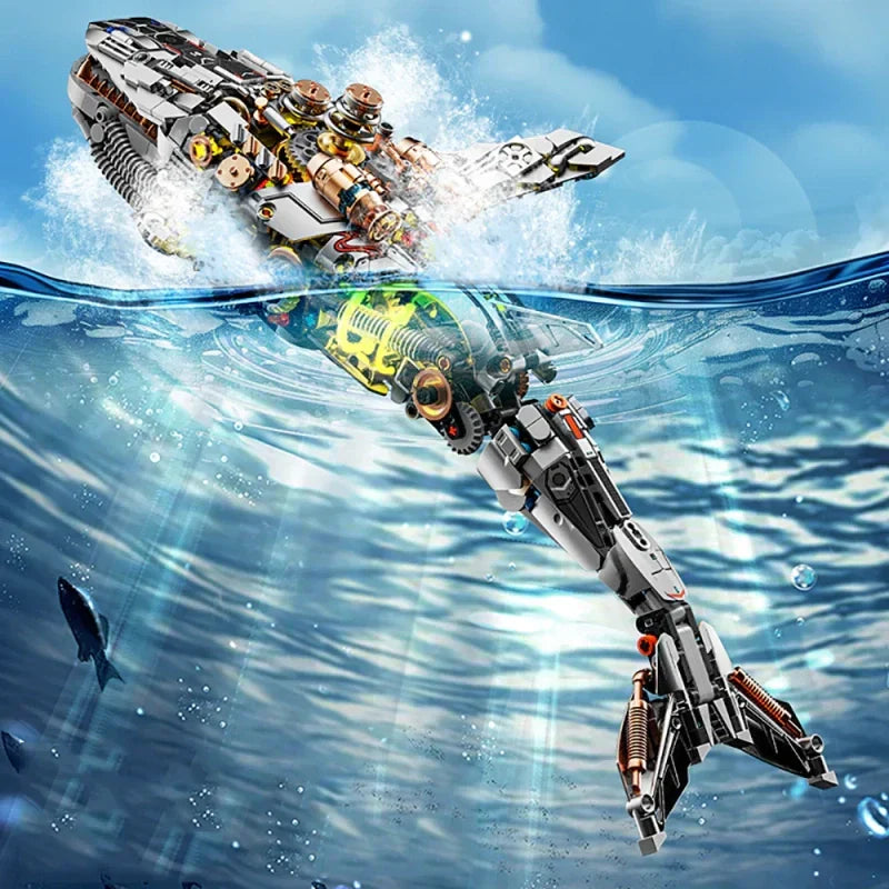 Mechanical Whale Building Blocks Set