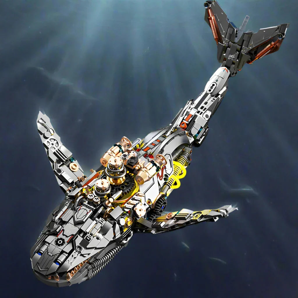Mechanical Whale Building Blocks Set