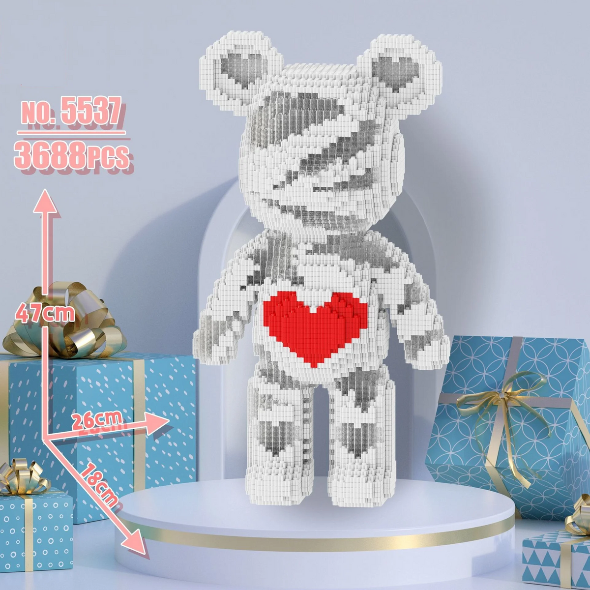 3688-Piece Oversized Bear Building Blocks Set