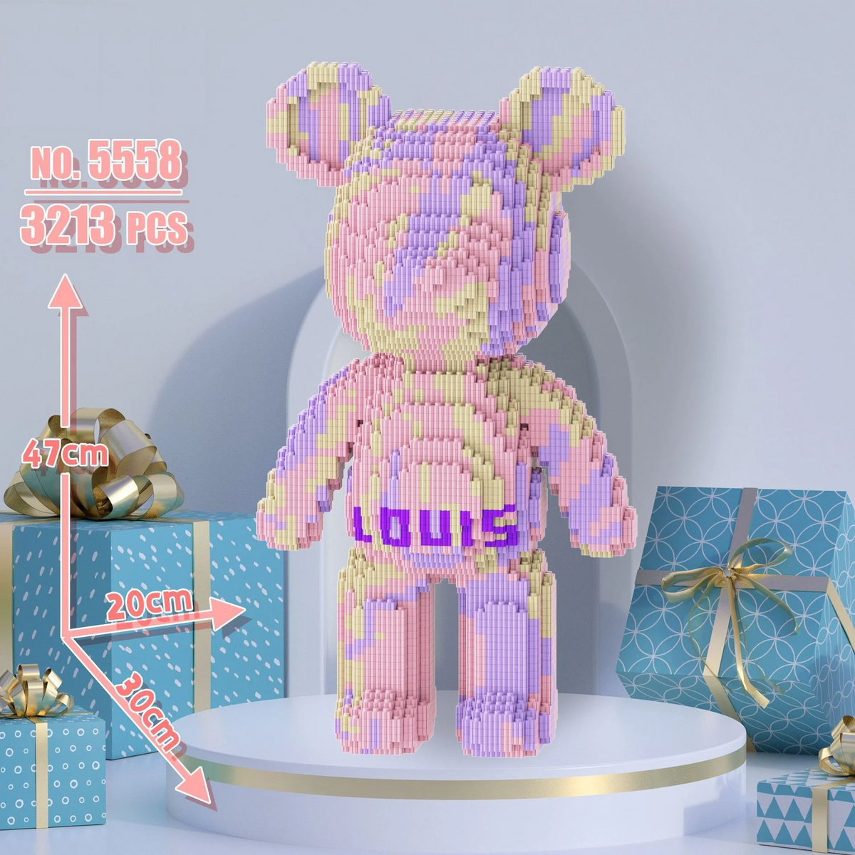 3688-Piece Oversized Bear Building Blocks Set
