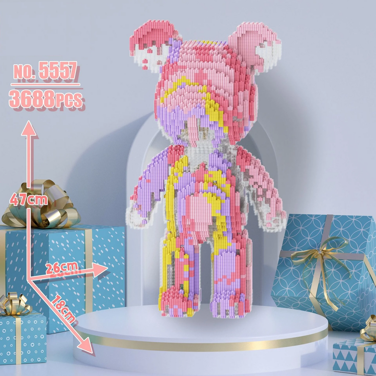 3688-Piece Oversized Bear Building Blocks Set