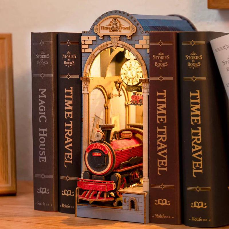 Time Travel Railway DIY Book Nook Kit with LED