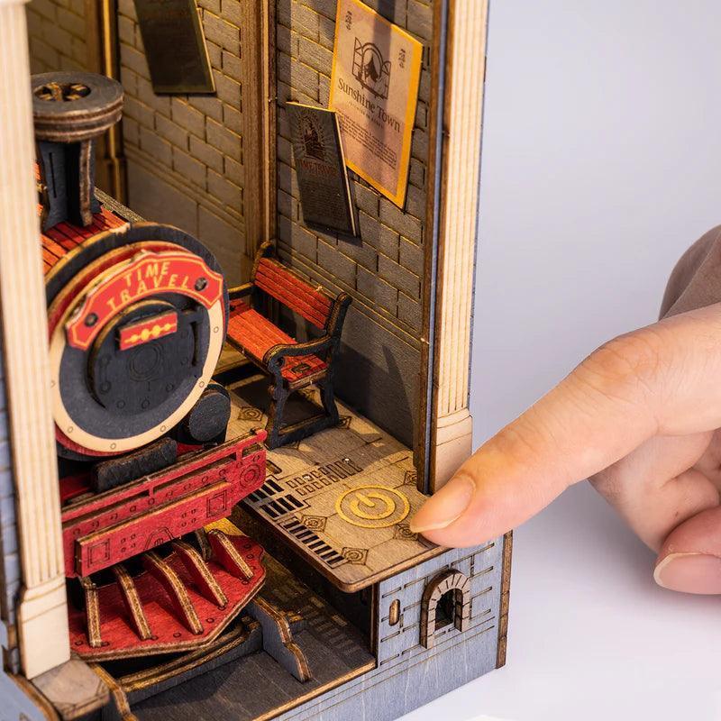 Time Travel Railway DIY Book Nook Kit with LED