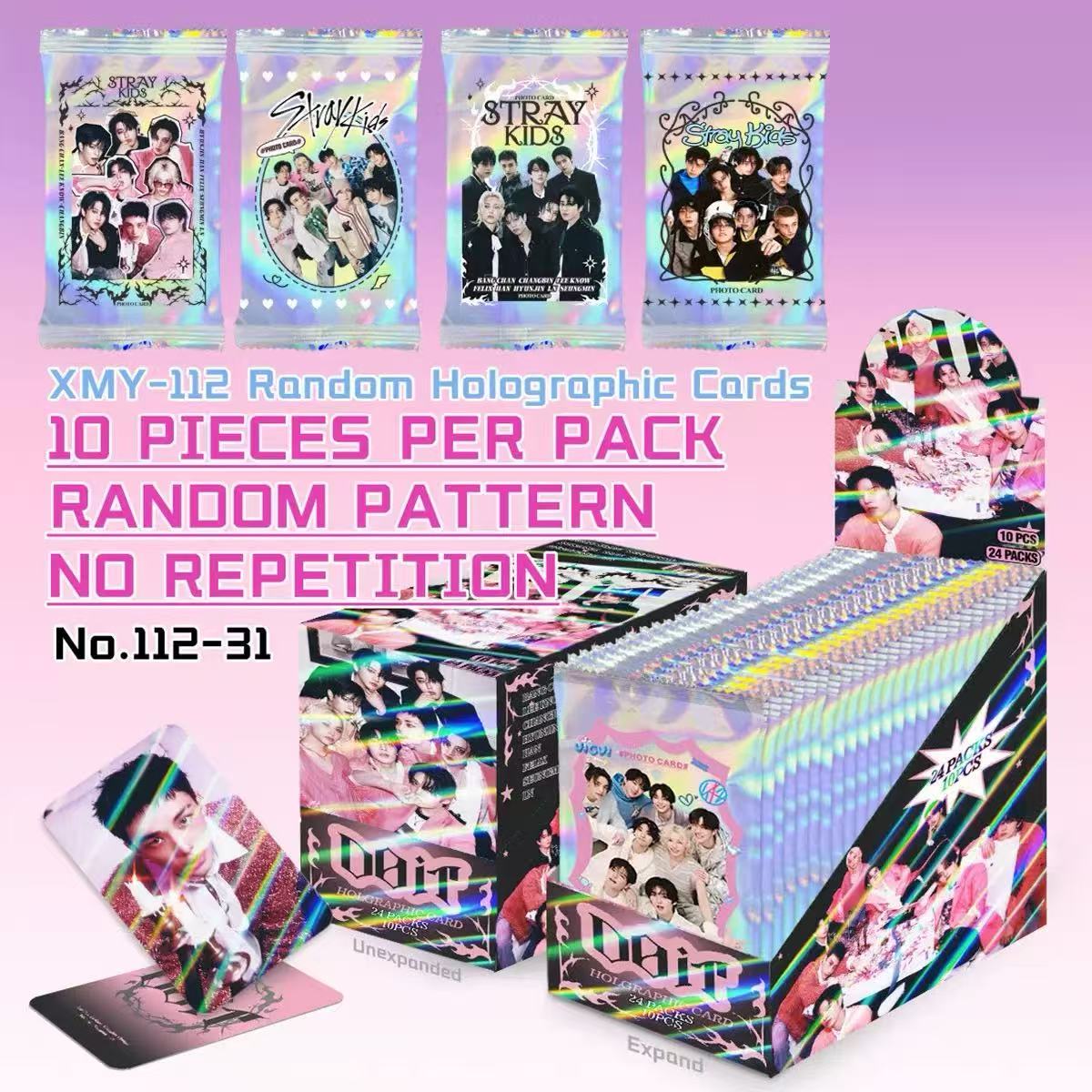 SKZ DO IT Blind Box Holographic Photocards - Stray Kids merch